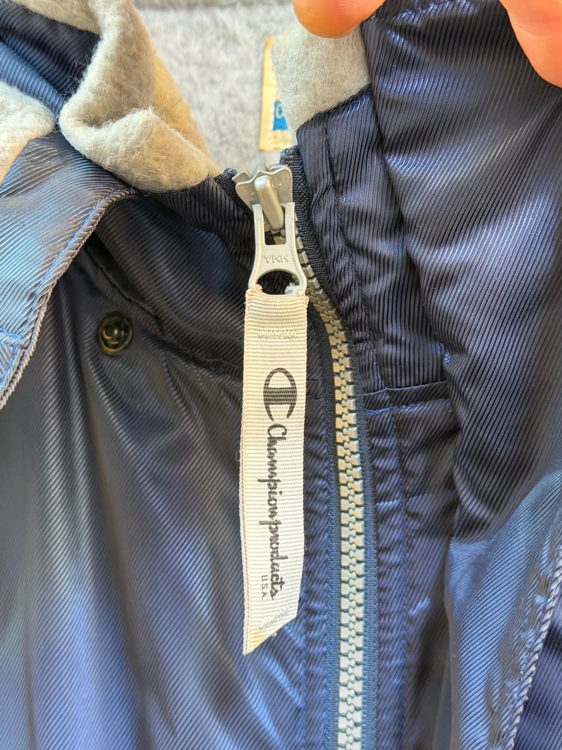 Champion 빅로고 코치 코트 돕바 네이비 L 상품이미지7