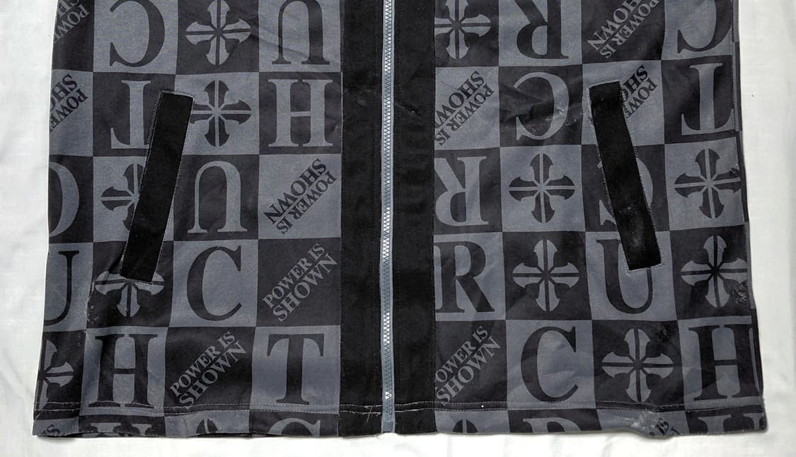 [Free] GALFY 갈피 올오버 패턴 빅 강아지 자수 져지 트랙탑 상품이미지4