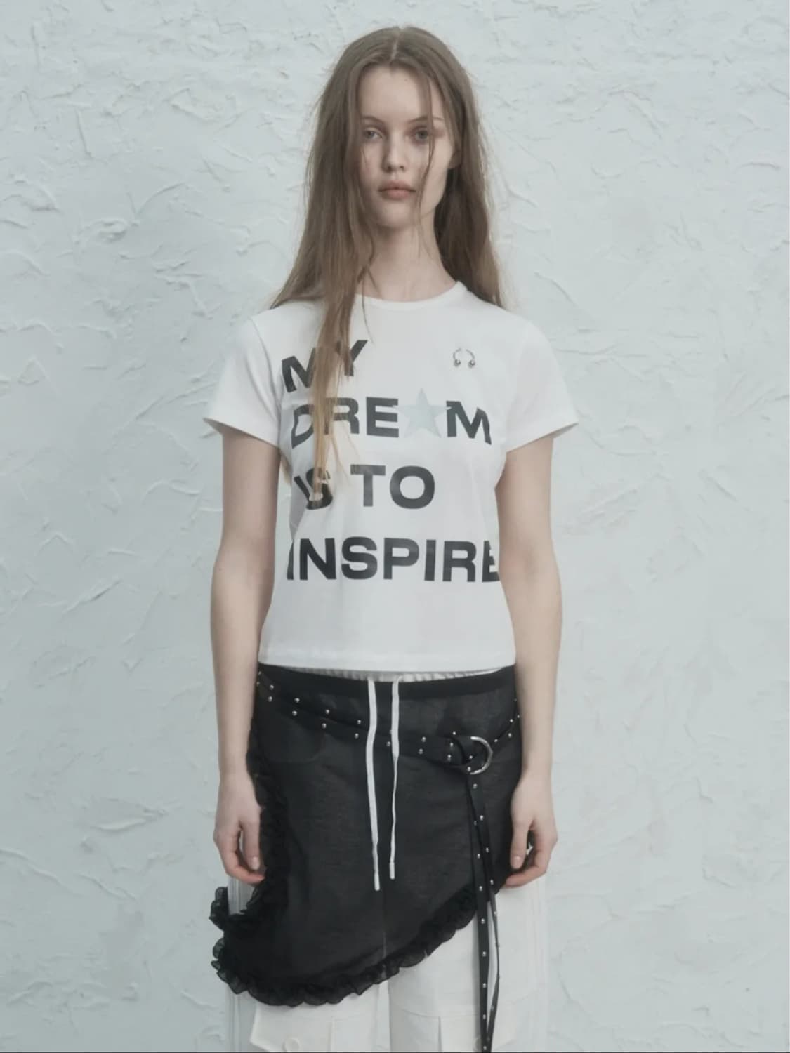 Dream piercing top/white 상품이미지1