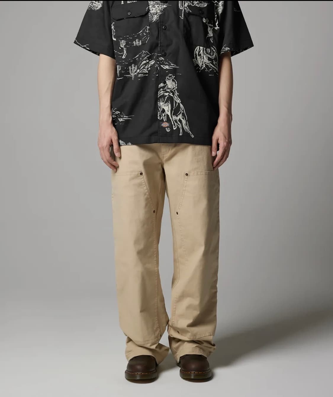 디키즈 캔버스 트윌 더블니 팬츠 Stone Weather 상품이미지1