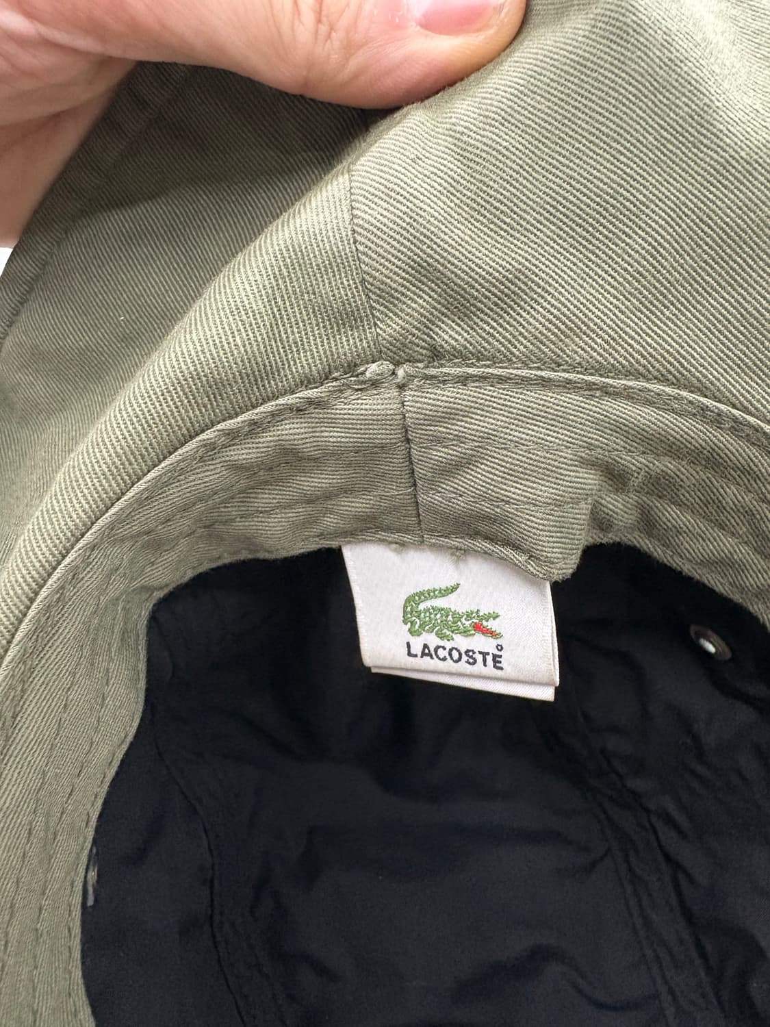라코스테 빈티지 올리브카키 버킷햇 벙거지 모자 상품이미지5