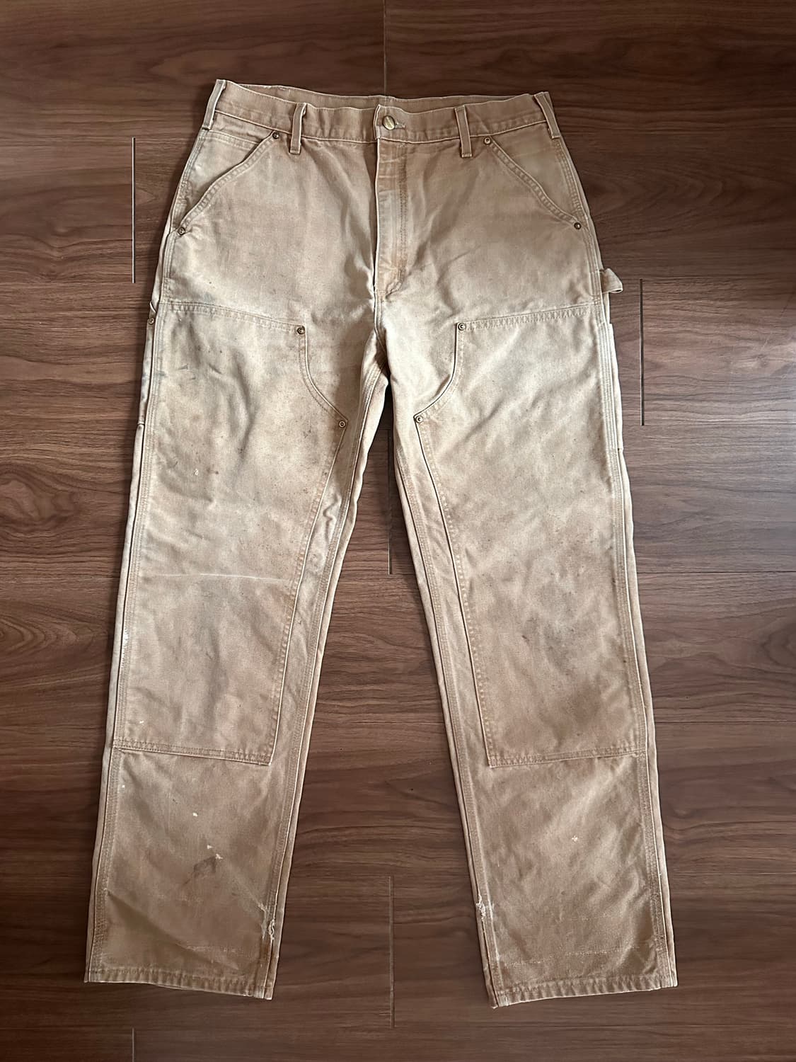 빈티지 칼하트 더블니 카펜터 워크팬츠 B01 BRN 34 상품이미지1