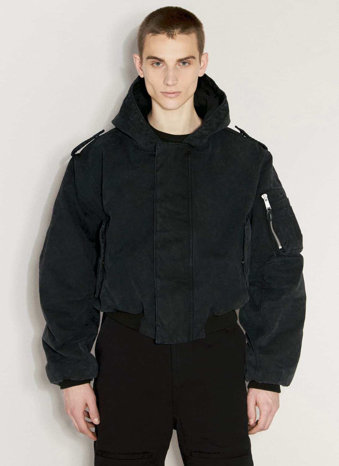 엔타이어 스튜디오 크롭 캔버스 봄버 W2 상품이미지1