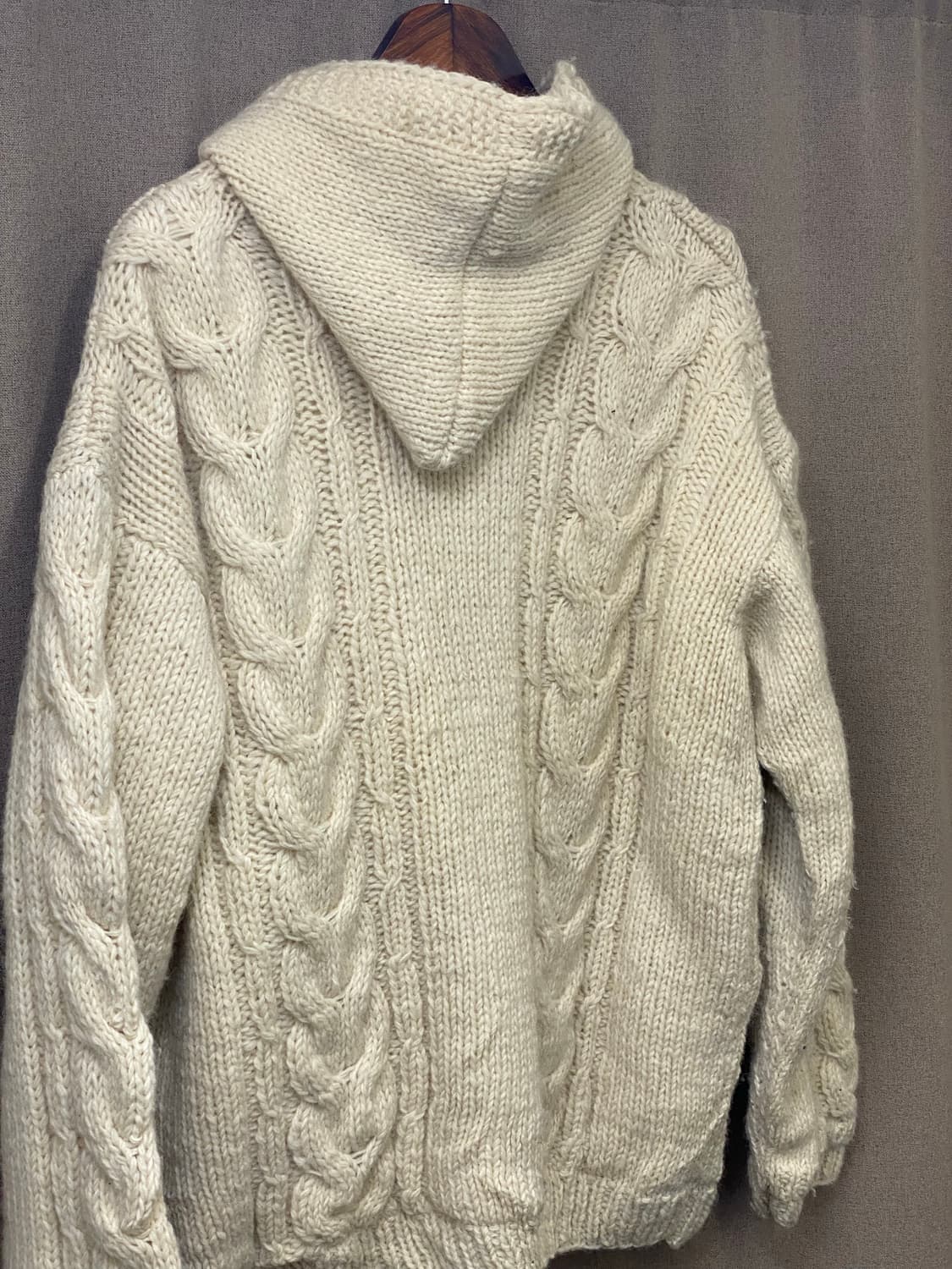 빈티지 헤비 니트 후드 집업  상품이미지4