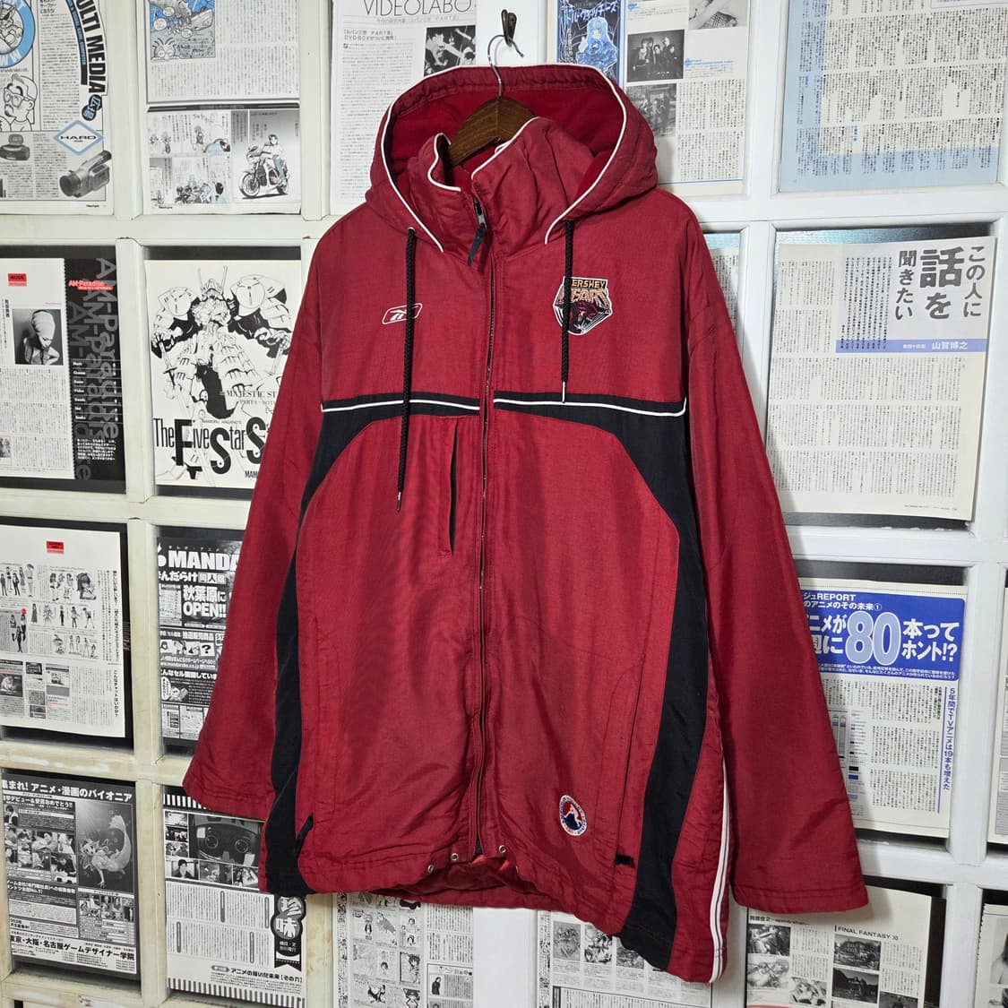 리복 허시 베어스 올드스쿨 기모 누빔 후드 점퍼 상품이미지1