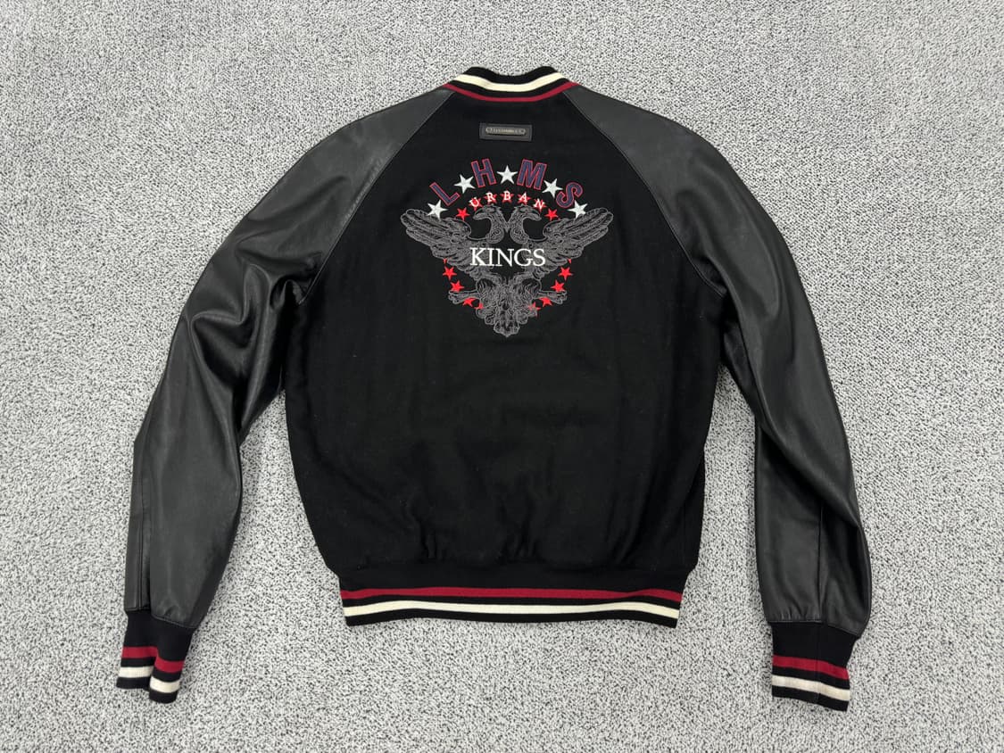 LES HOMME 레스옴므 자수 레더 바시티 상품이미지2