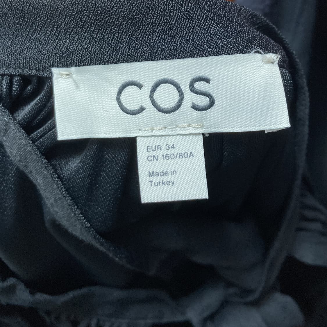 COS 쉬폰 미디 원피스 블랙원피스 최상 S 상품이미지4