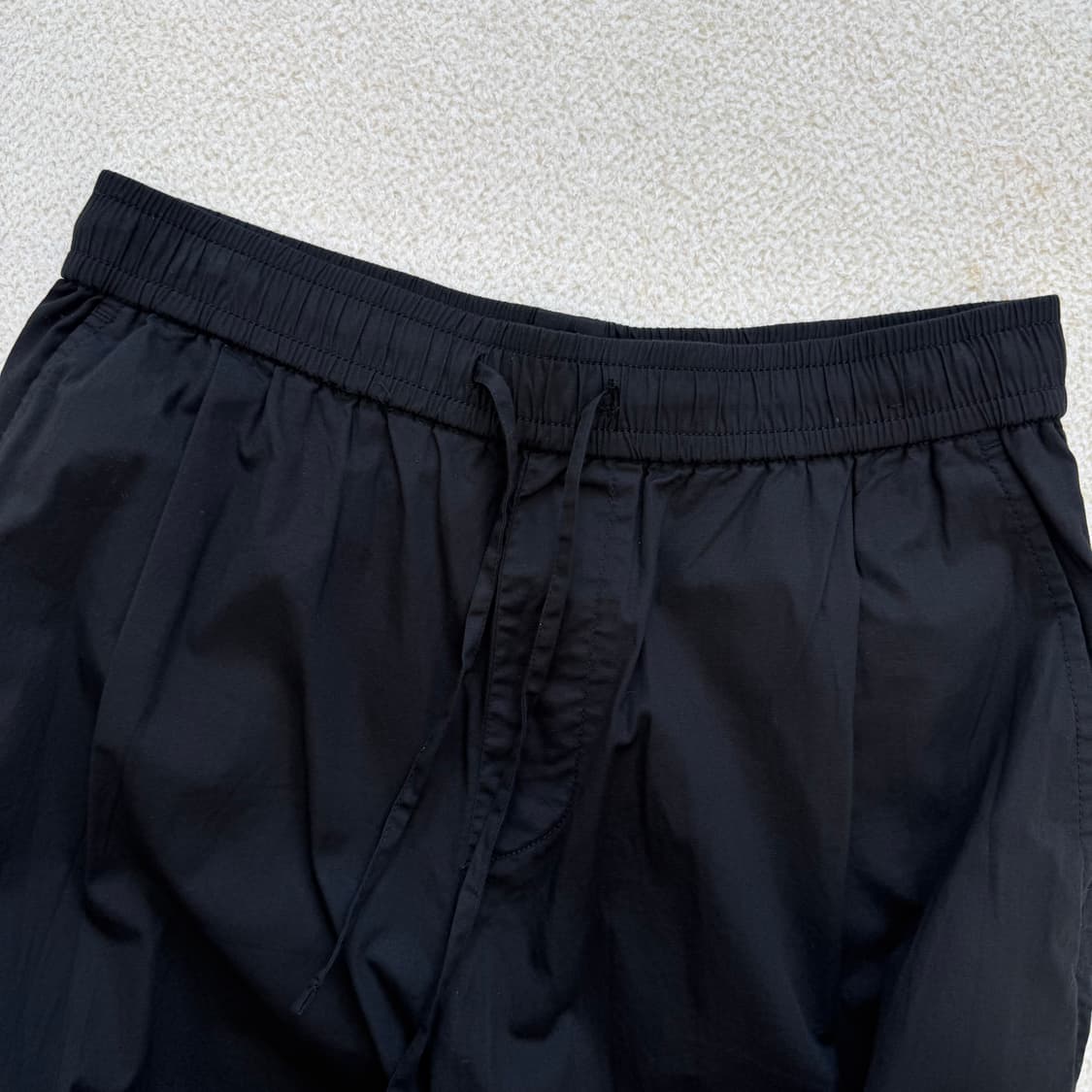 [29] 새상품 탑텐 밴딩 와이드 면바지 블랙 3721 상품이미지3