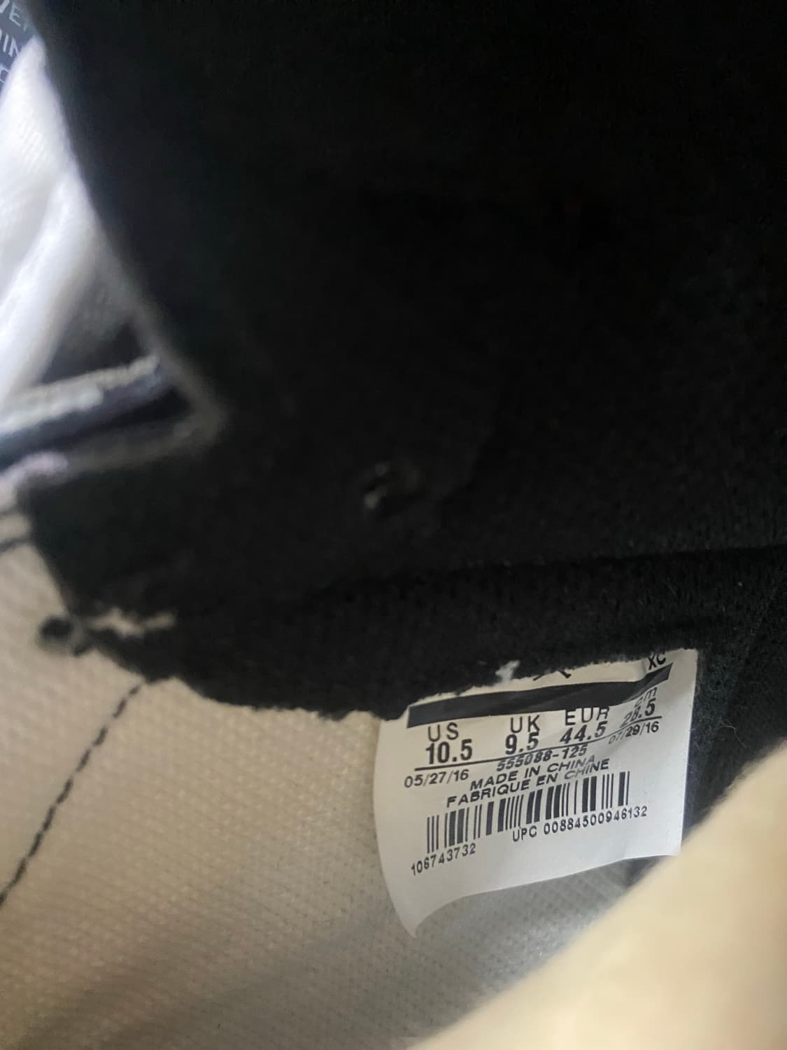 조던1 하이 블랙토 2016  상품이미지5