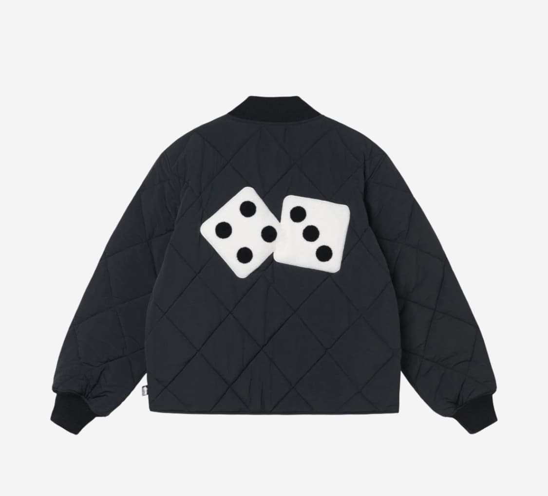 Stussy Dice Quilted Liner Jacket Black 상품이미지3