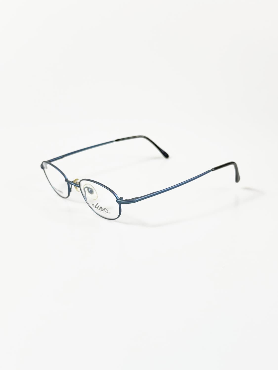 90s KALEIDO 슬림 오벌 블루 메탈 빈티지 안경 상품이미지3