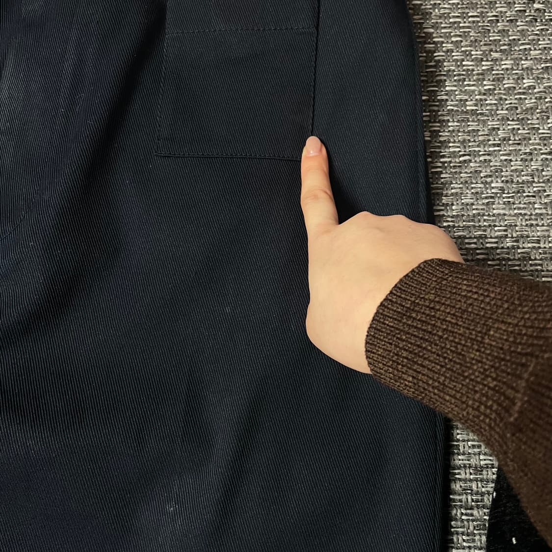 (34) 시스템 네이비 와이드 디테일 코튼 팬츠 캐주얼핏 상품이미지6