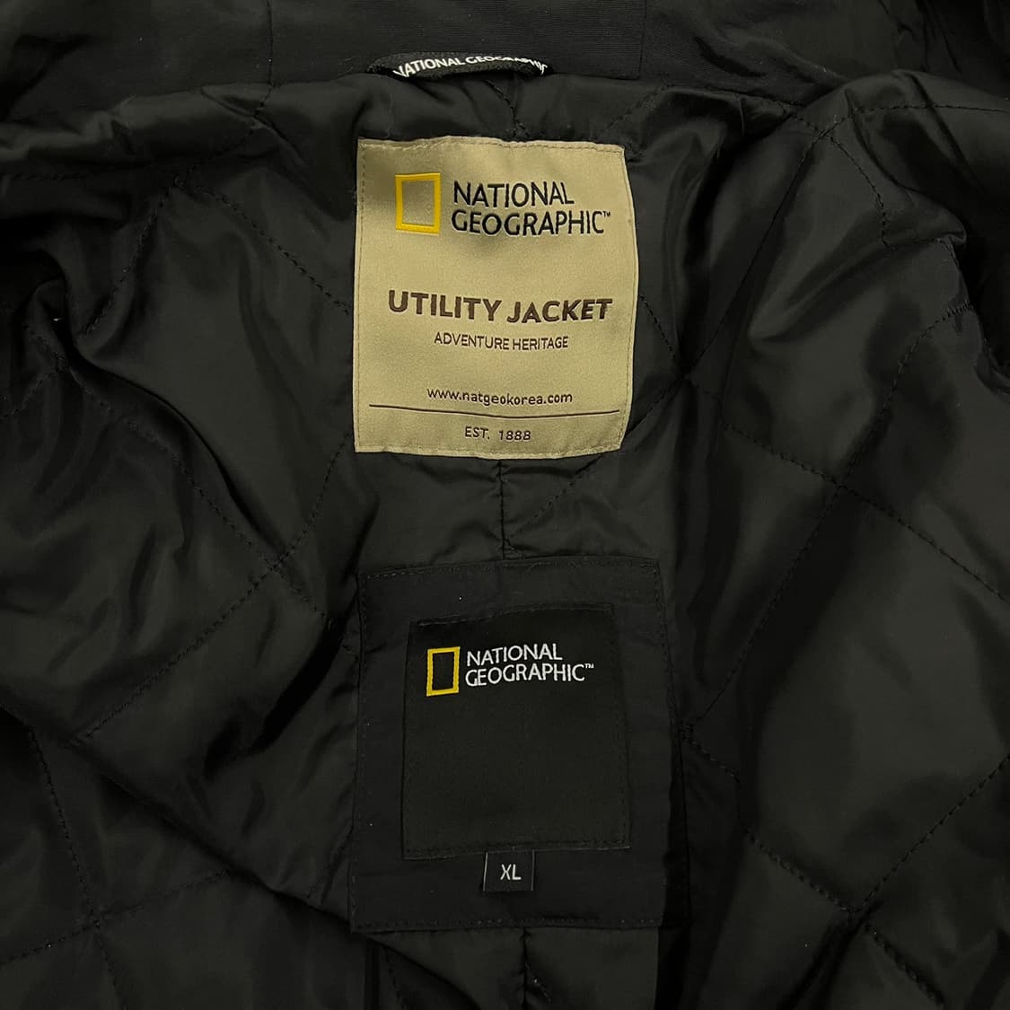 [정품/XL] 내셔널지오그래픽 검정색 뽀글이 후리스 후드집업 b18 상품이미지5
