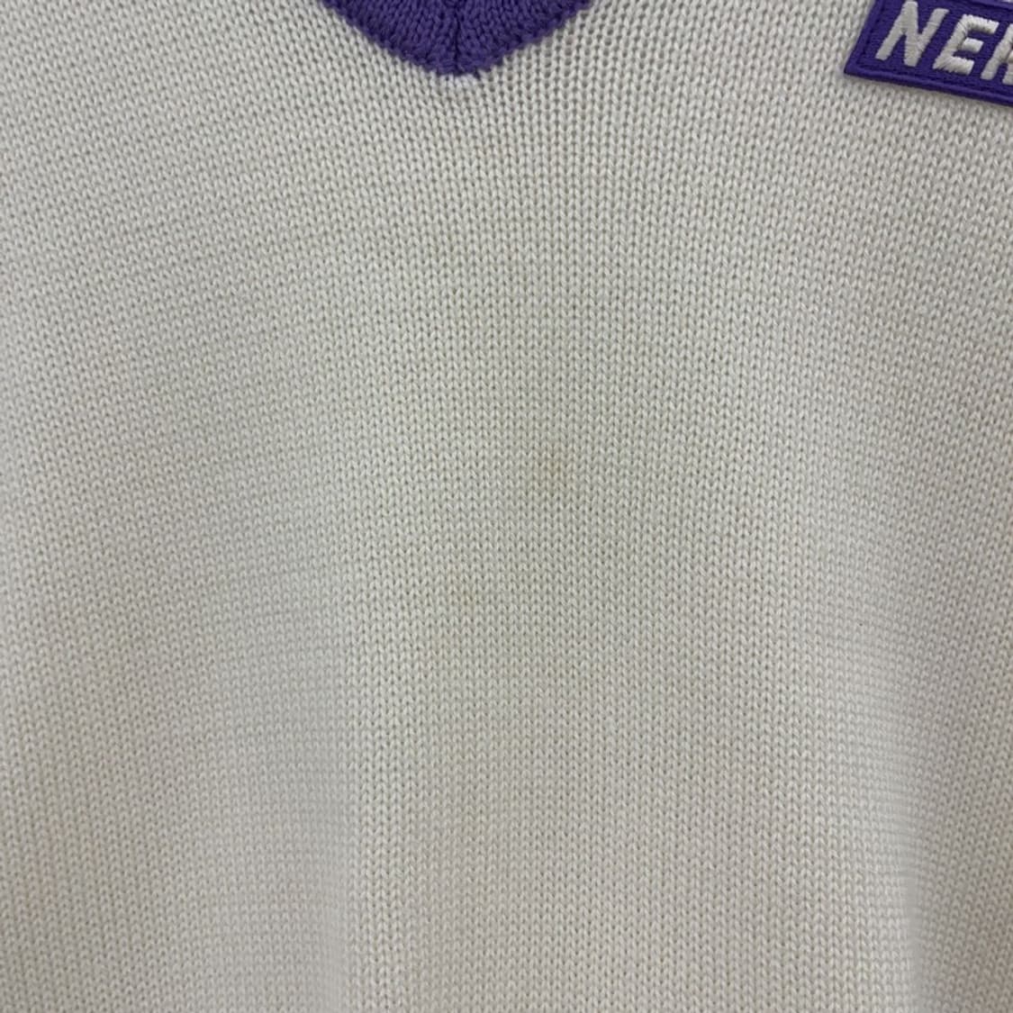 널디 올드스쿨 레트로 배색 브이넥 크림 니트 조끼 S C07958 상품이미지7