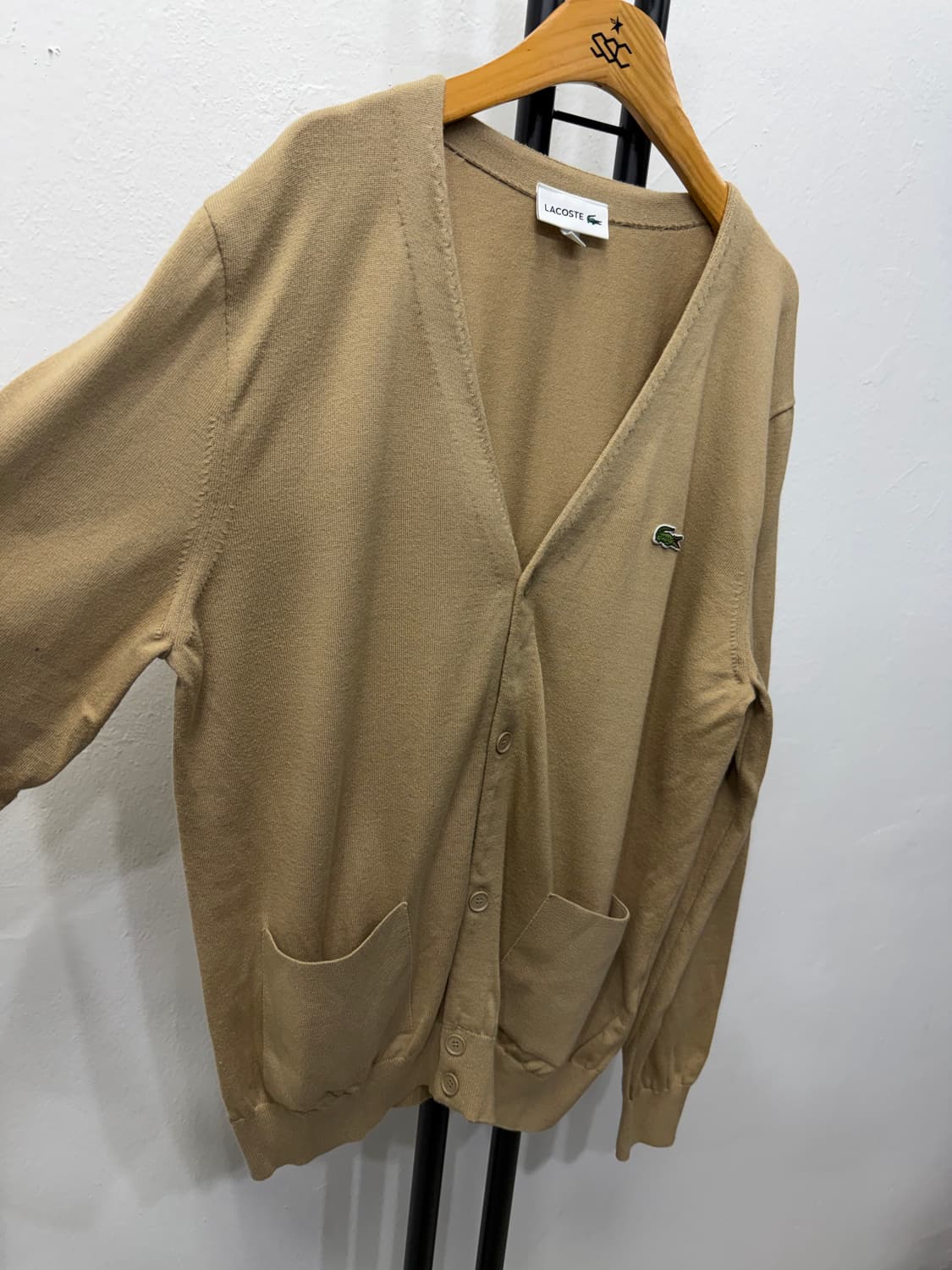 정품) 라코스테 남성 베이지색 가디건 100 상품이미지2