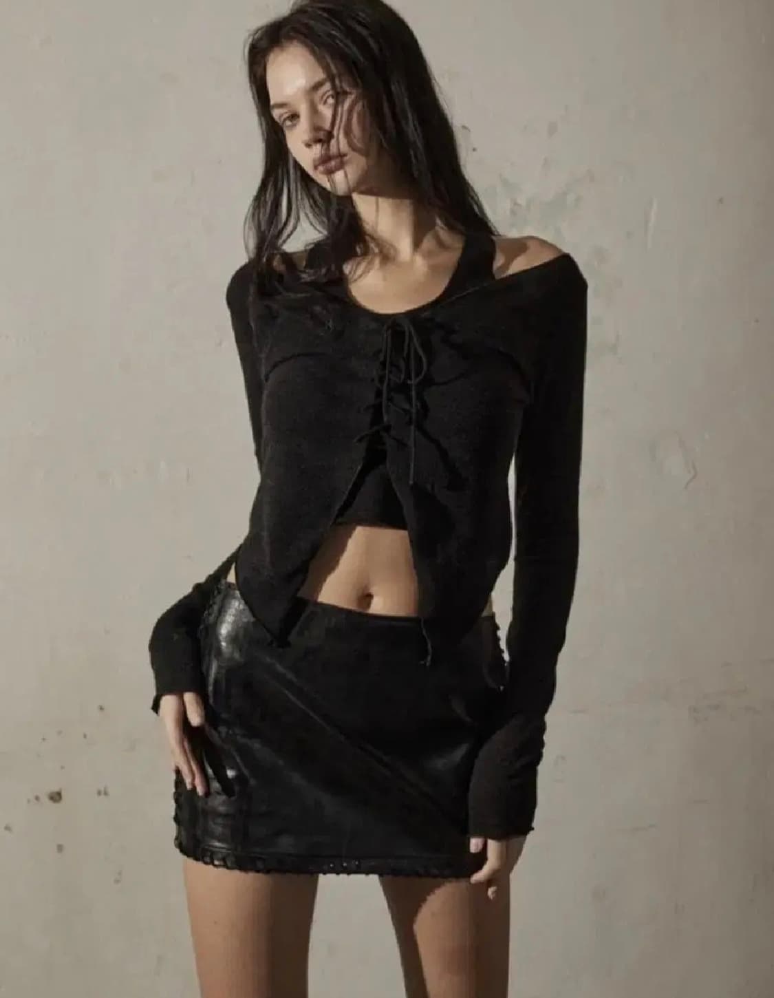 보헤미안 서울 스티치 스커트 상품이미지2