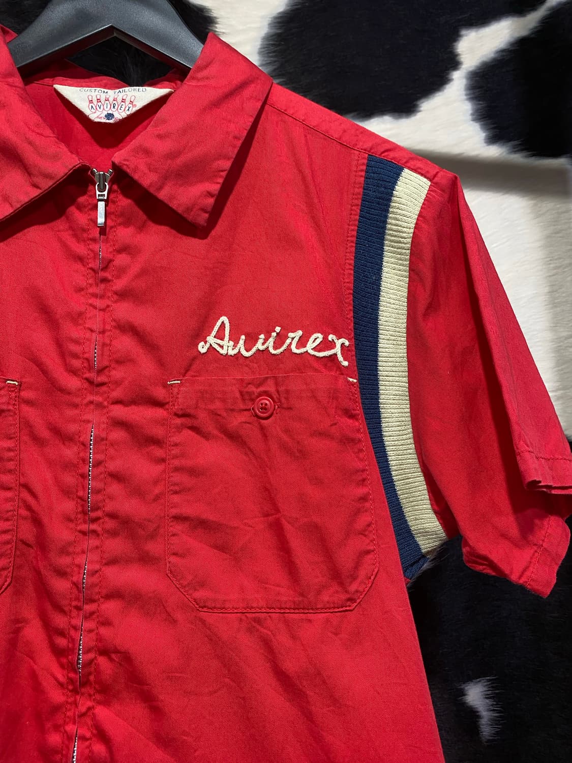 Avirex 자수디테일 니트배색 반팔 셔츠 상품이미지5