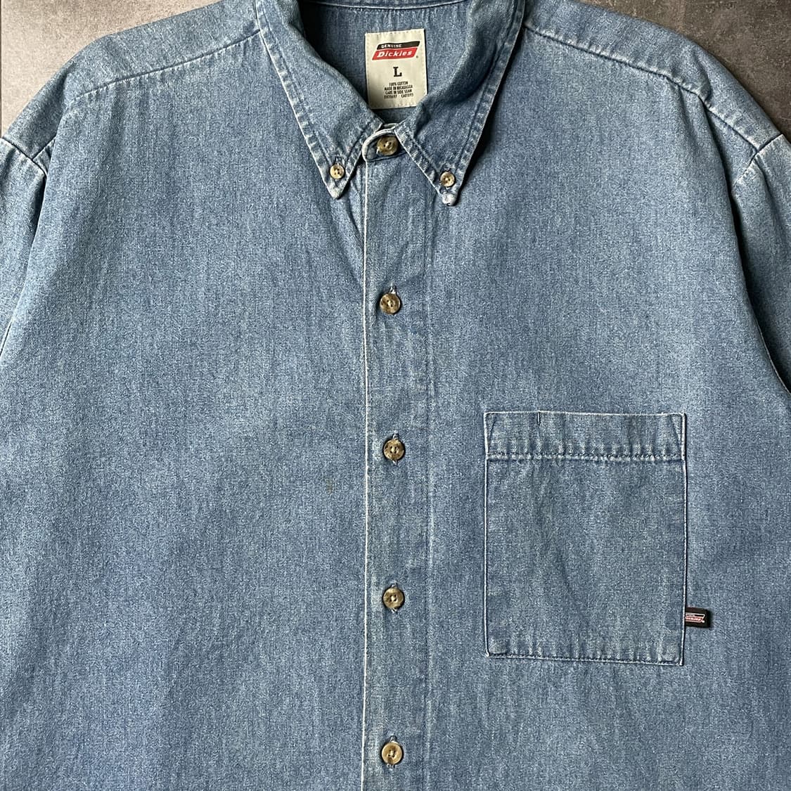 DICKIES 디키즈 빈티지 코튼 데님 워크 셔츠 A00901 상품이미지3