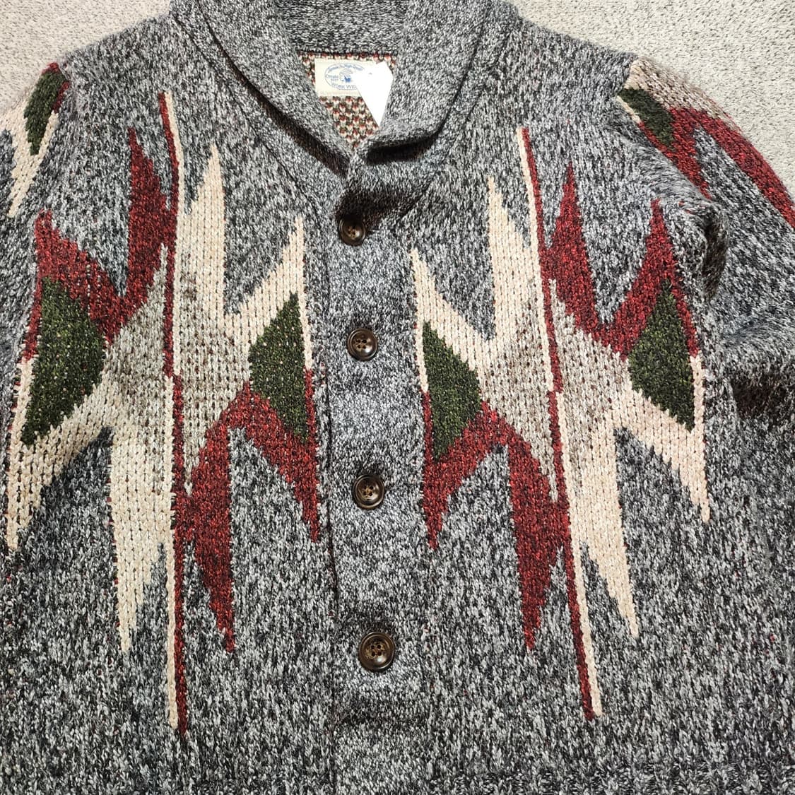메이든 워크웨어 인디언패턴 가디건 상품이미지2