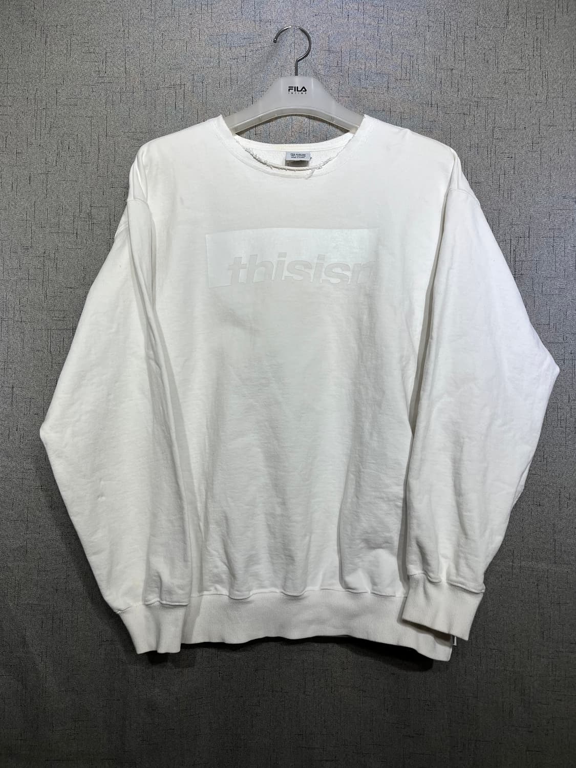 디스이즈네버댓 화이트 맨투맨 티셔츠 XL 상품이미지1