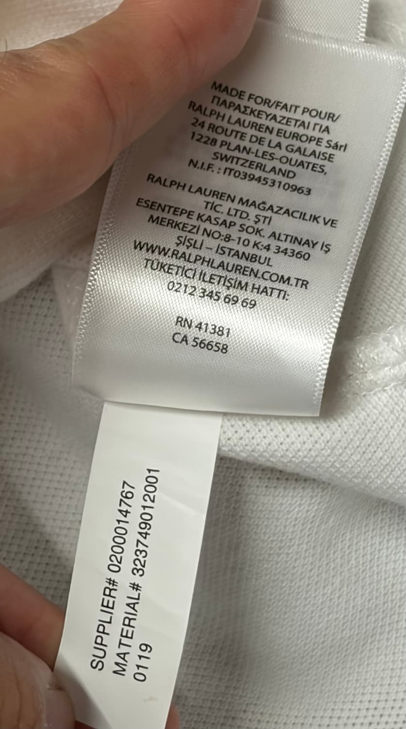 폴로 랄프로렌 빅포니 크레스트 로고 화이트 반팔 카라티 상품이미지9