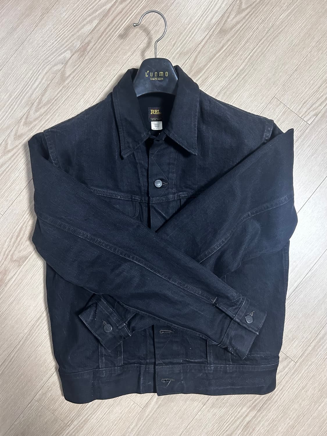 Rrl lot271 데님자켓 블랙 m 상품이미지3