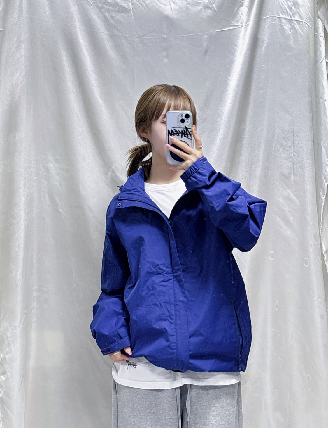 노스페이스 펄 블루 하이벤트 바람막이  상품이미지1