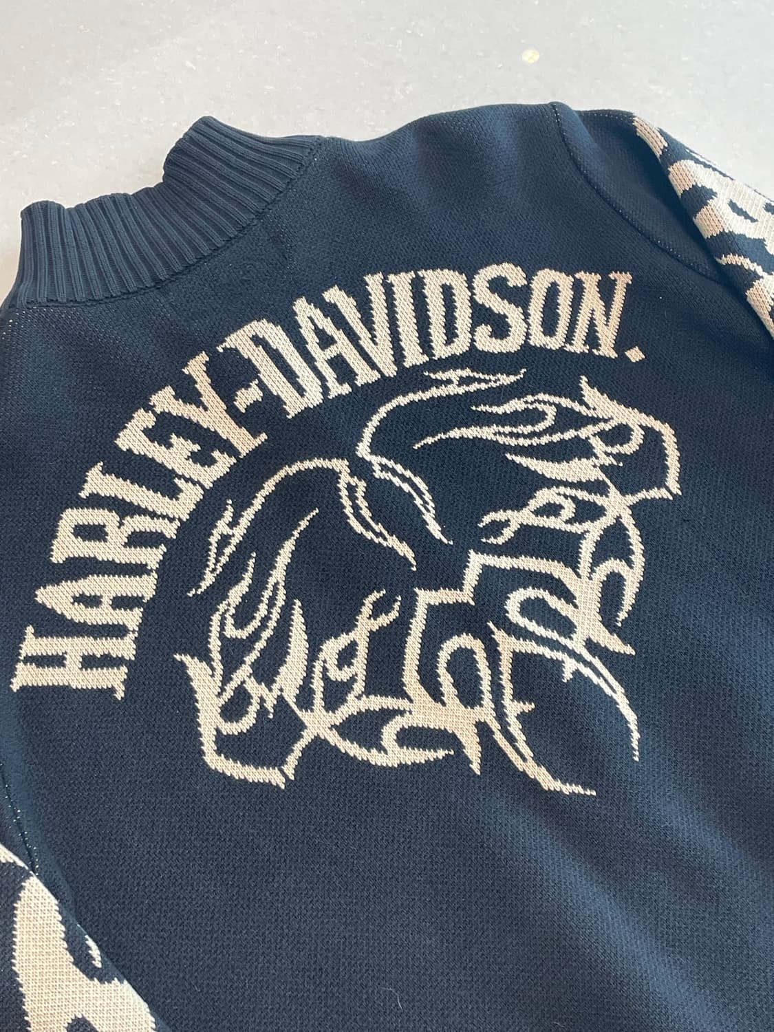 (M) 할리 데이비슨 풀집업 니트 상품이미지3