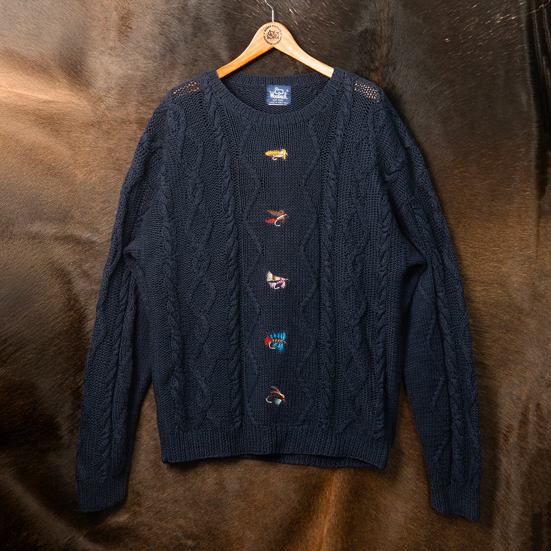 [120] 80s 울리치 플라이 루어 스티치 피셔맨 니트 스웨터  상품이미지1