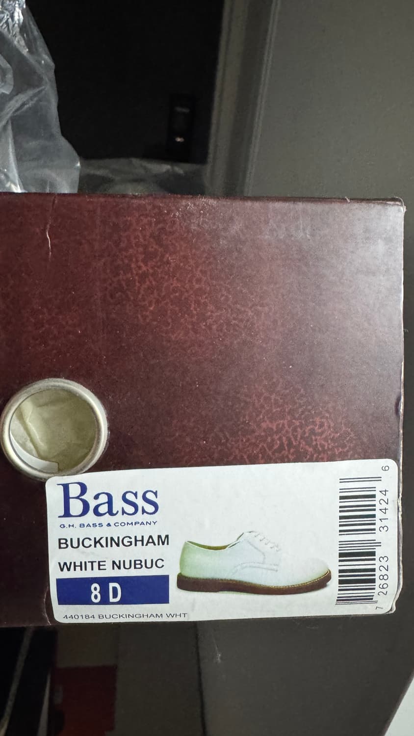 Bass buckingham 바스 버킹엄 화이트 스웨이드 8D 상품이미지5