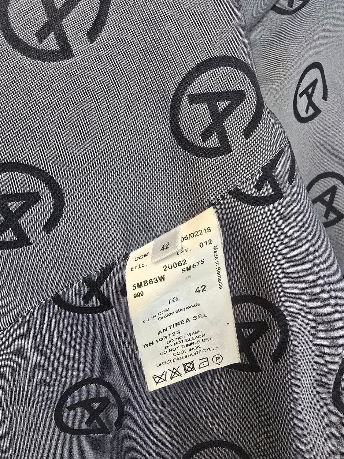 아르마니 꼴레지오니 로고 라나울100% 자켓 상품이미지10