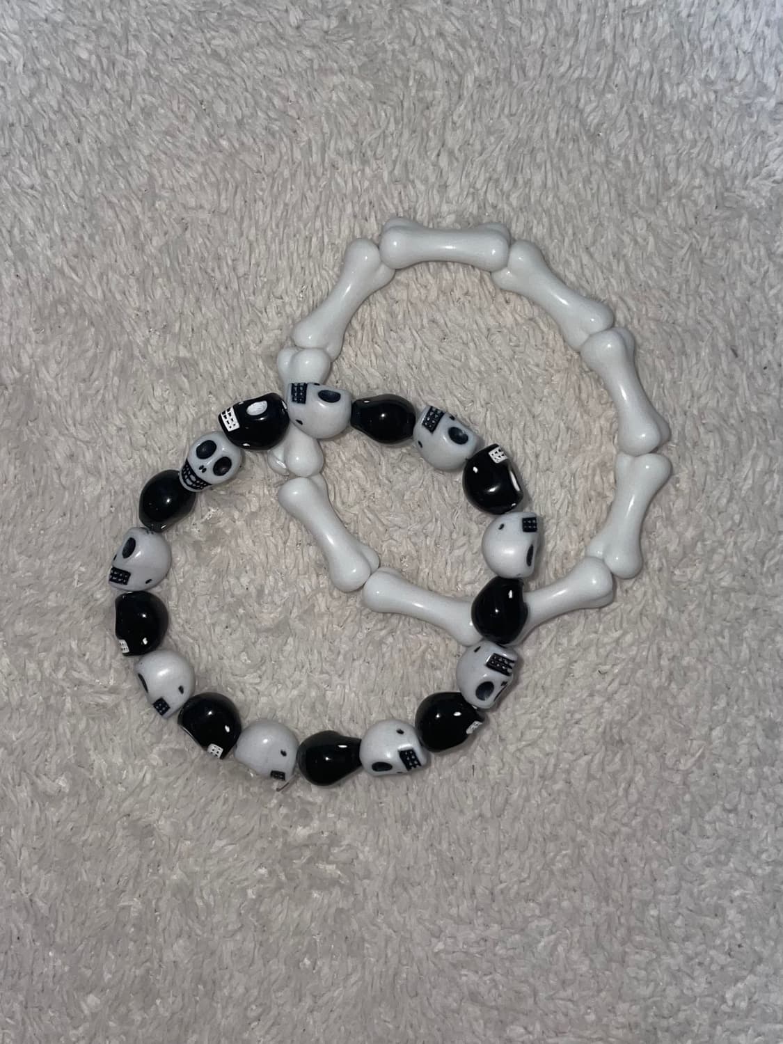 Hand made-skull bone bead bracelet 상품이미지1