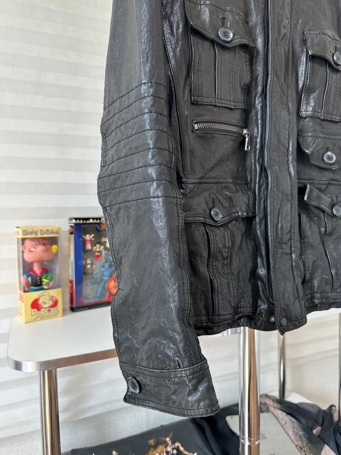 Lamb Leather Multi Pocket Field Jacket 상품이미지3