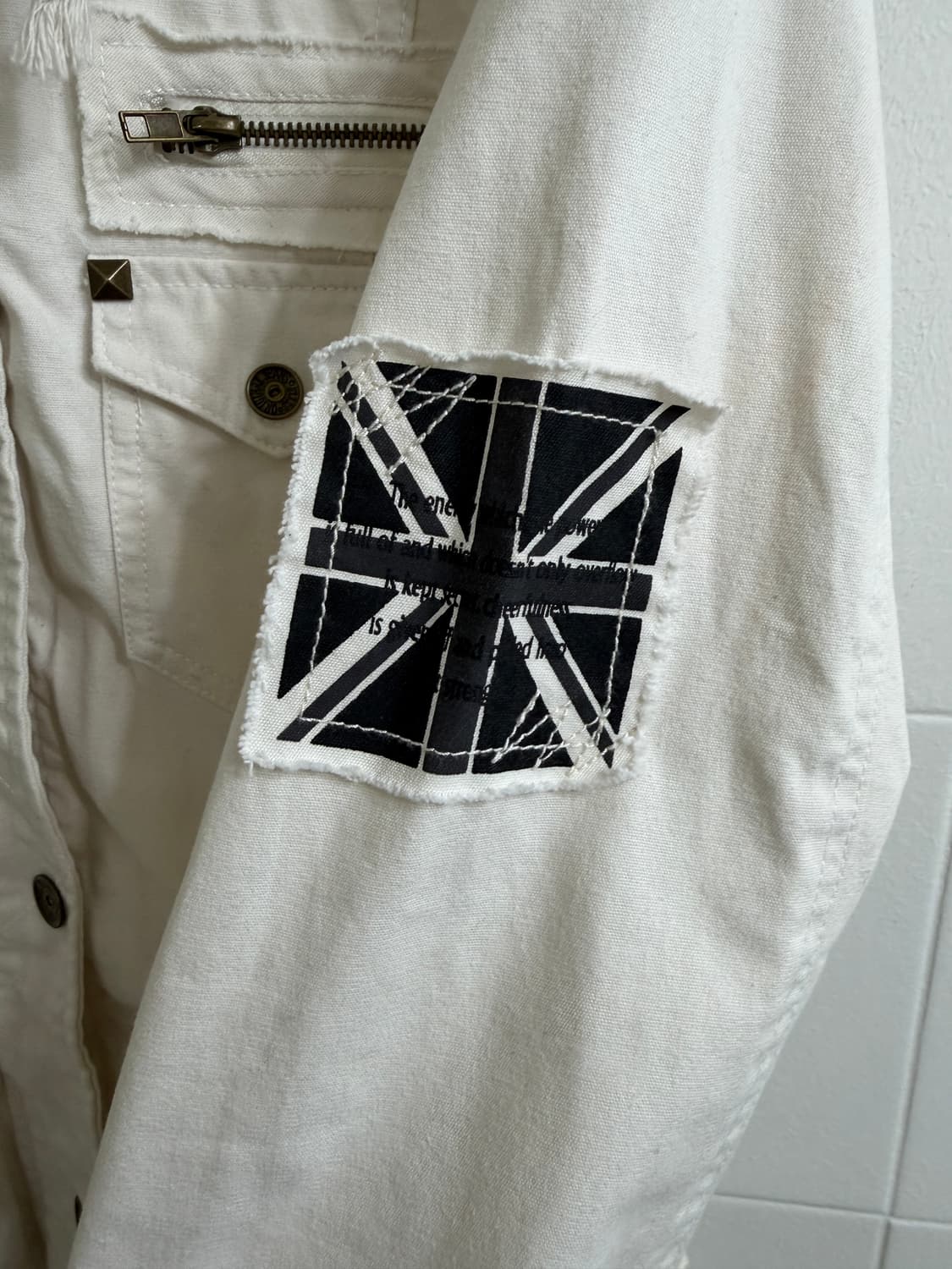 쿠지 유니언잭 화이트 펑크 스트릿 코디 세트 상품이미지6