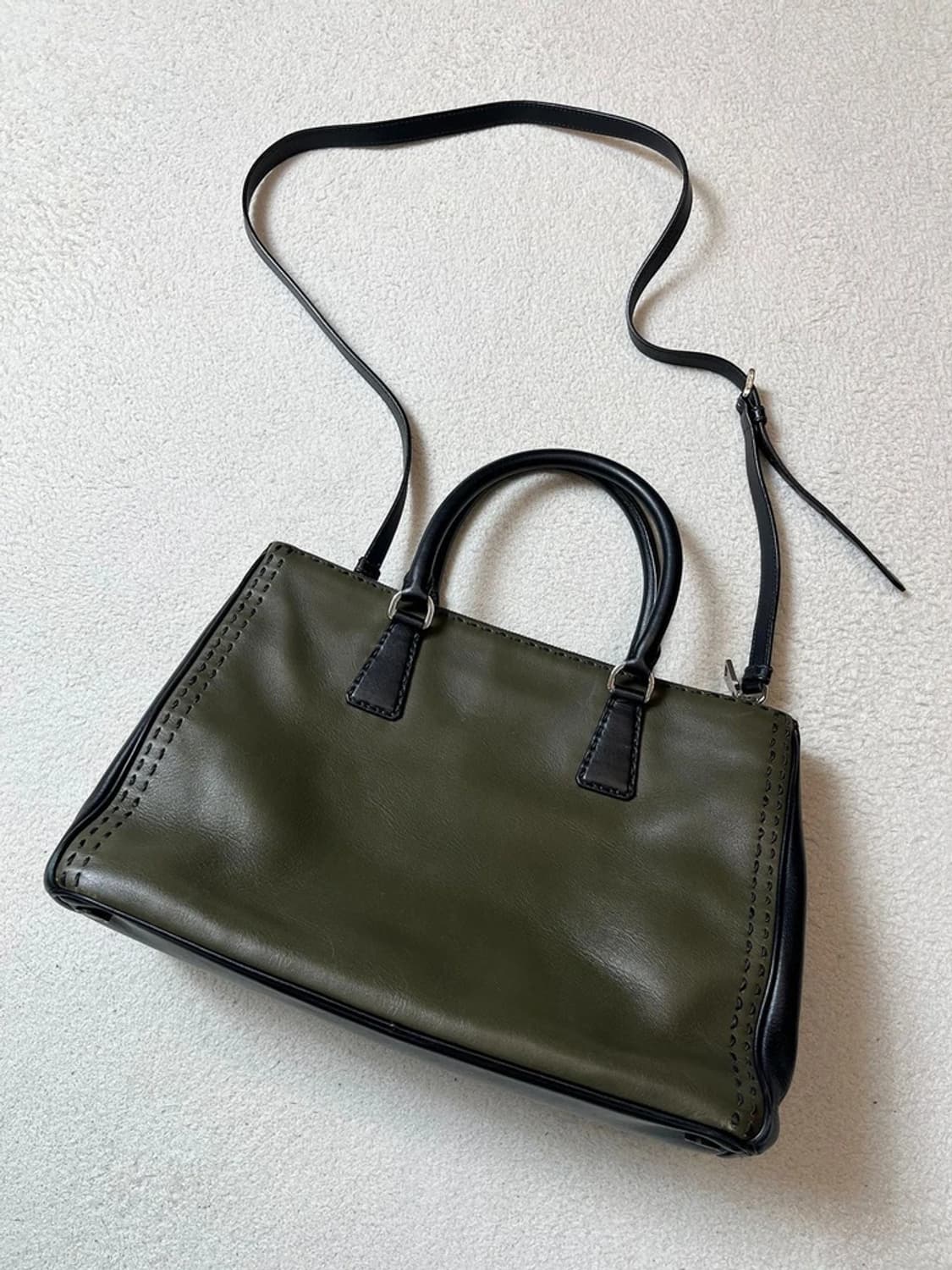 프라다 시티 카프 갤러리아 더블 지퍼 토트백 Q1302 상품이미지8