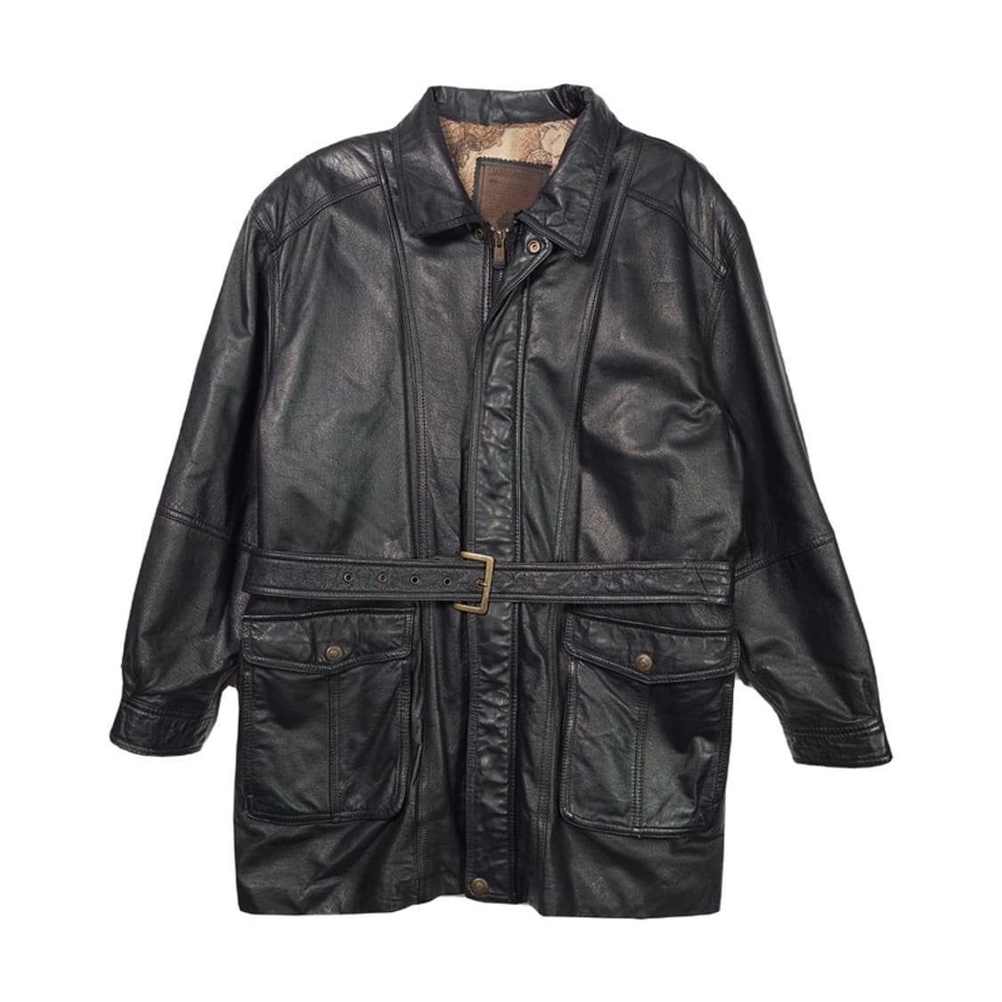 JANUDECER 빈티지 소가죽 자켓 XL 상품이미지1