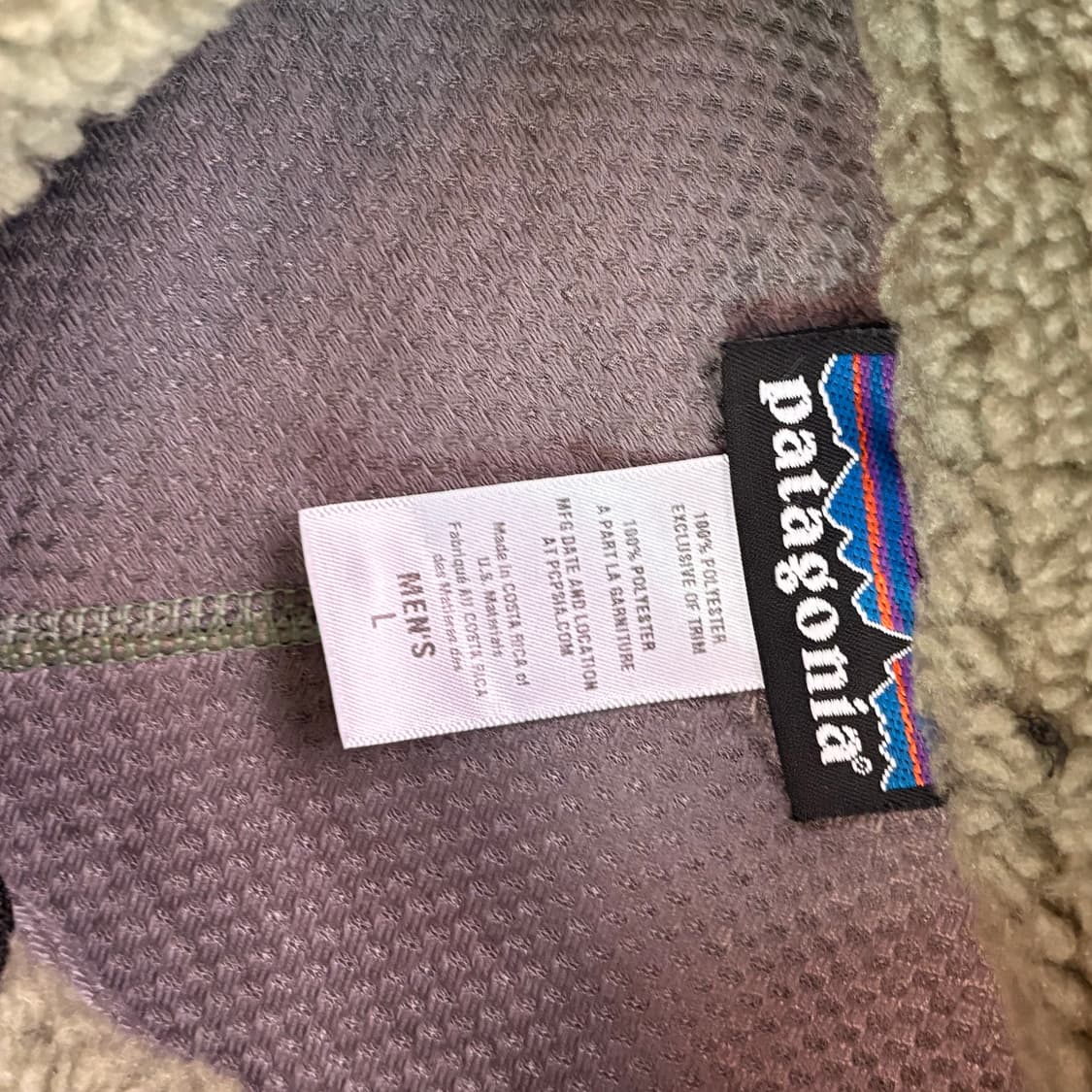 [L] 파타고니아 딥파일 레트로 X 후리스 자켓 플리스 카키 그린 상품이미지5