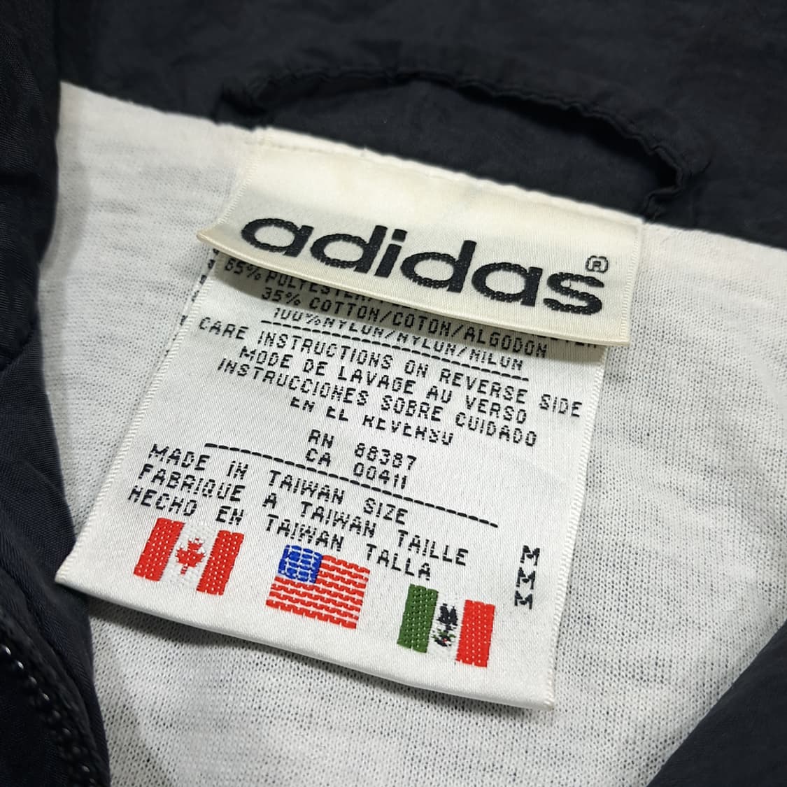 CK098 M 아디다스 90s 대만판 올드스쿨 바람막이 자켓 아우터 상품이미지3