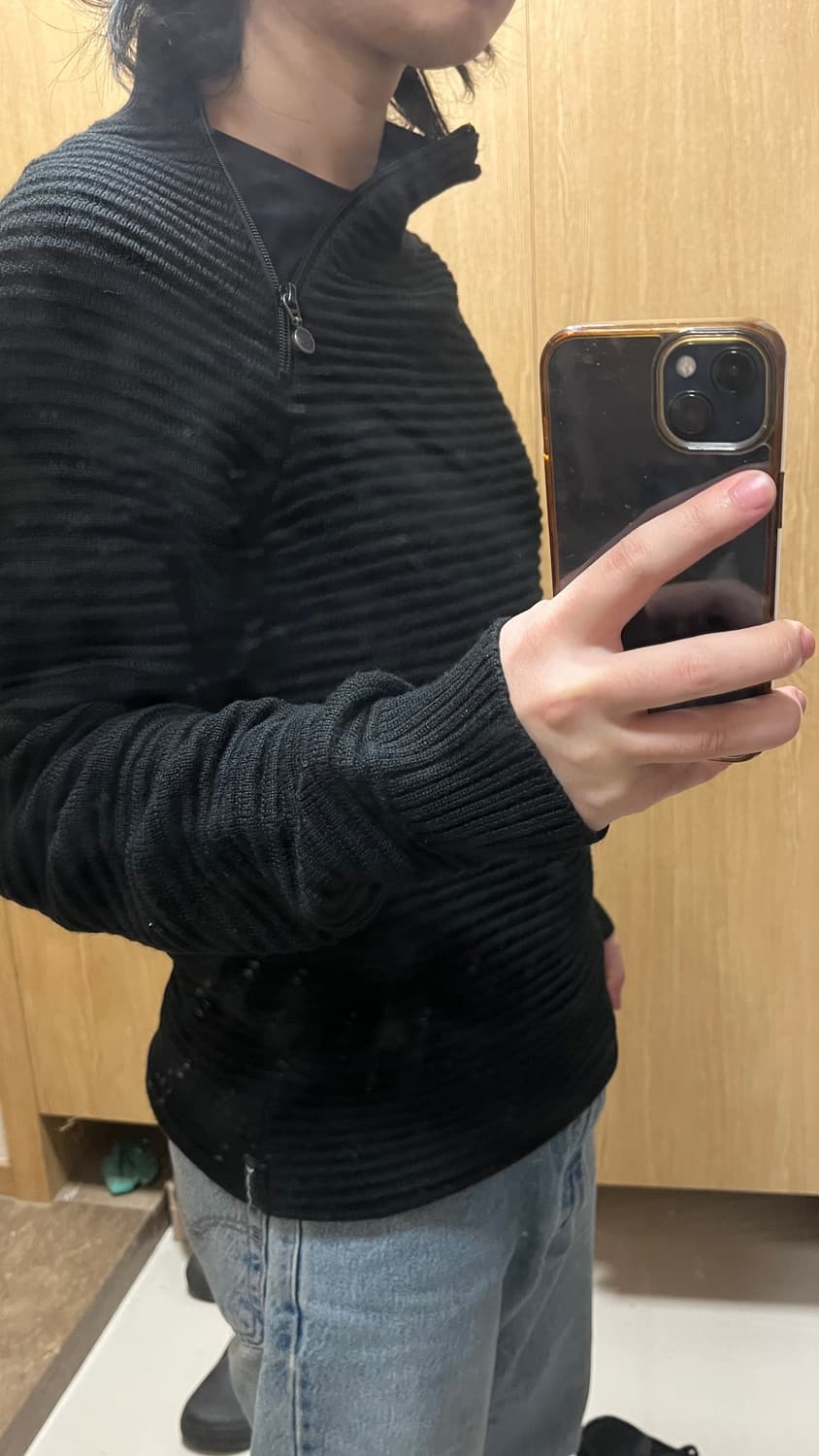 아르마니 사선 지퍼 골지 니트 상품이미지4