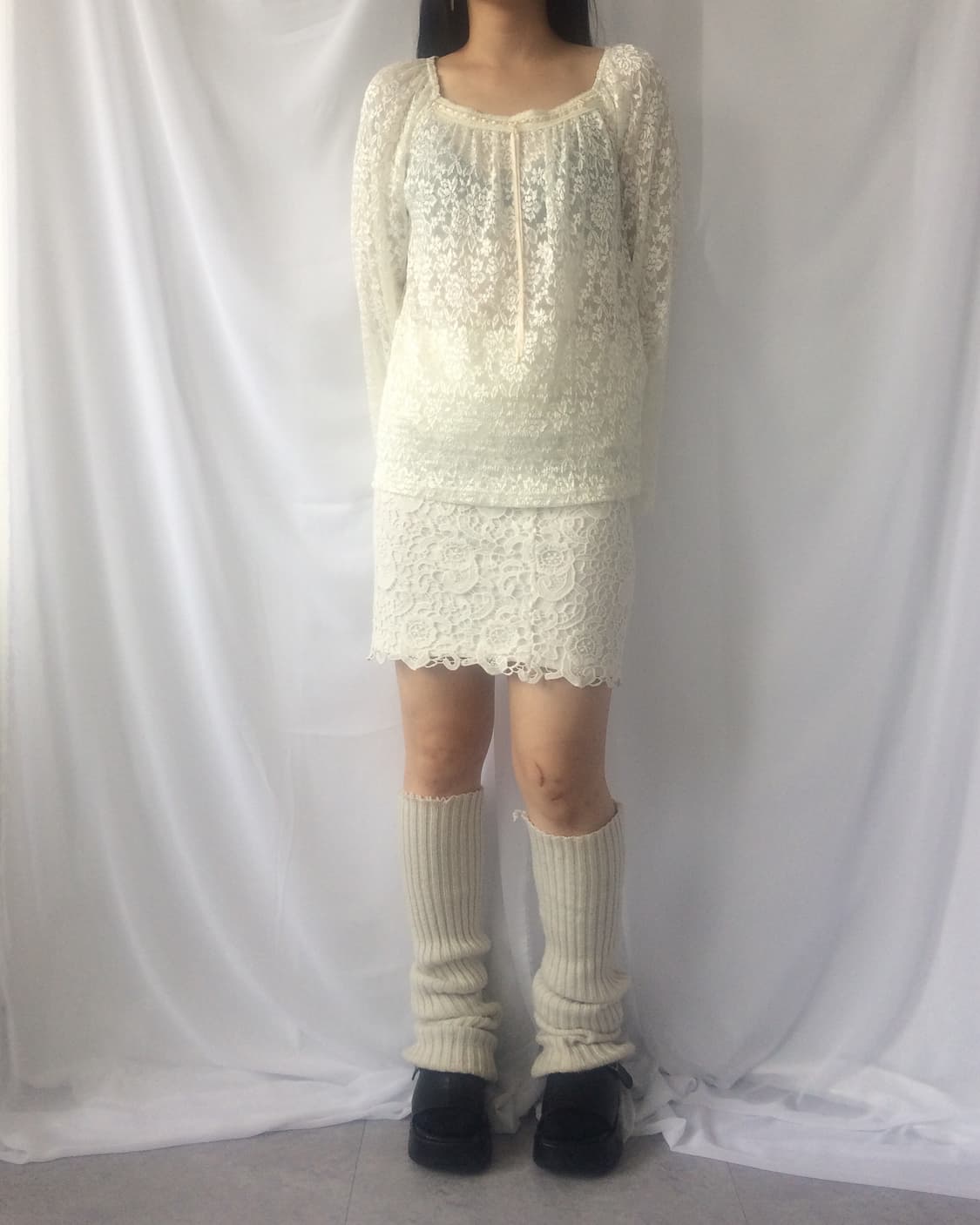 Lace 2way shoulder sleeve 상품이미지1