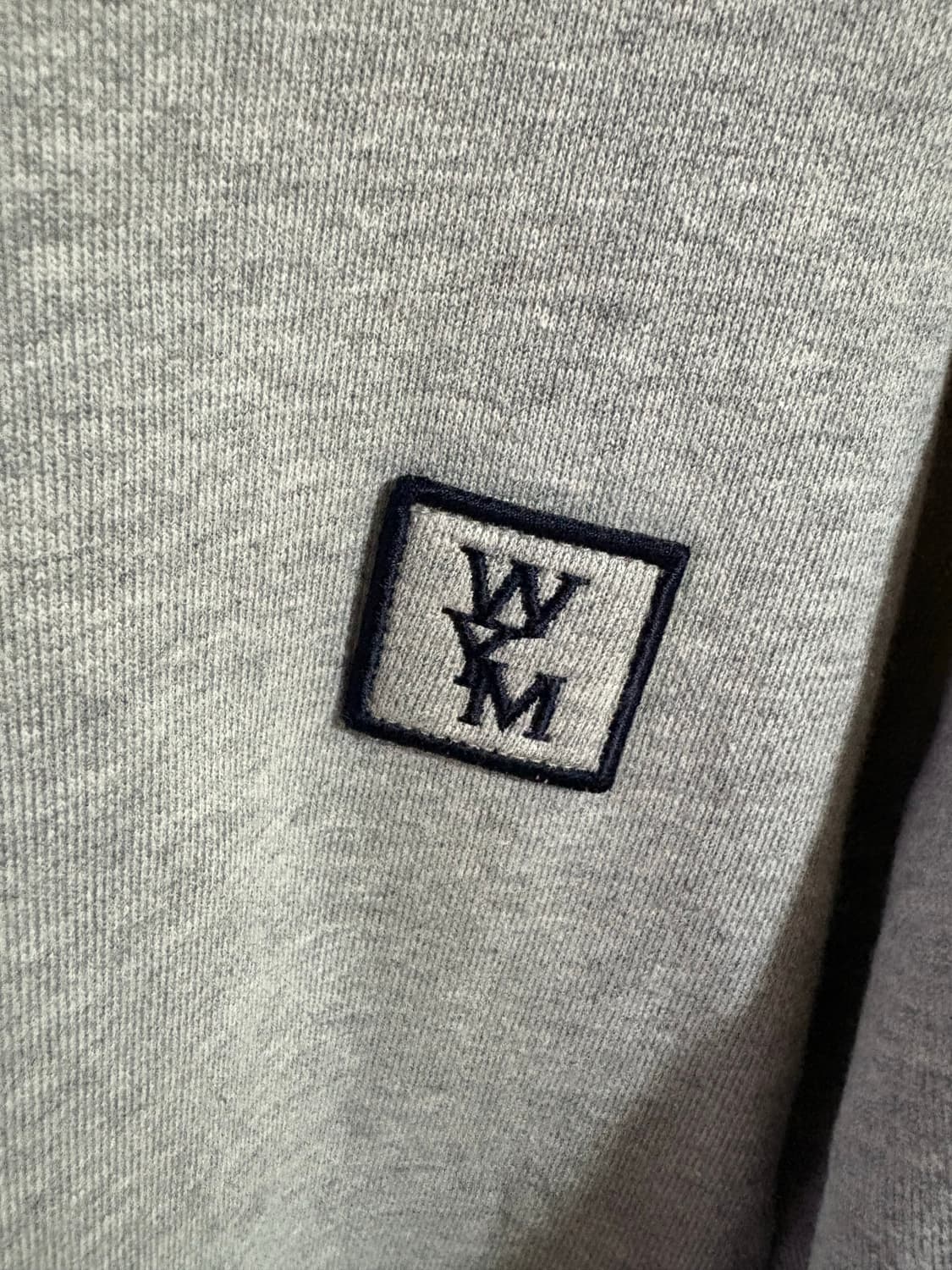 우영미 백로고 후드티 그레이 상품이미지4