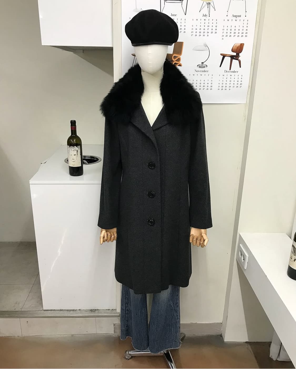 일제 캐시미어 퍼 빅카라 코트 상품이미지6