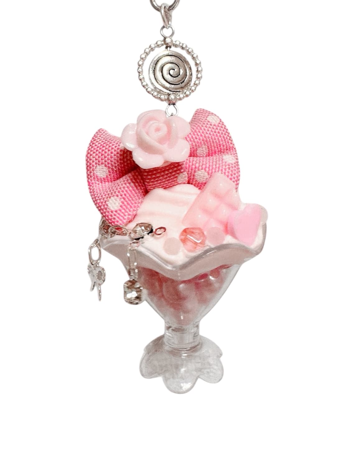 딸기 구슬 파르페 키링 ᰔᩚ 상품이미지1
