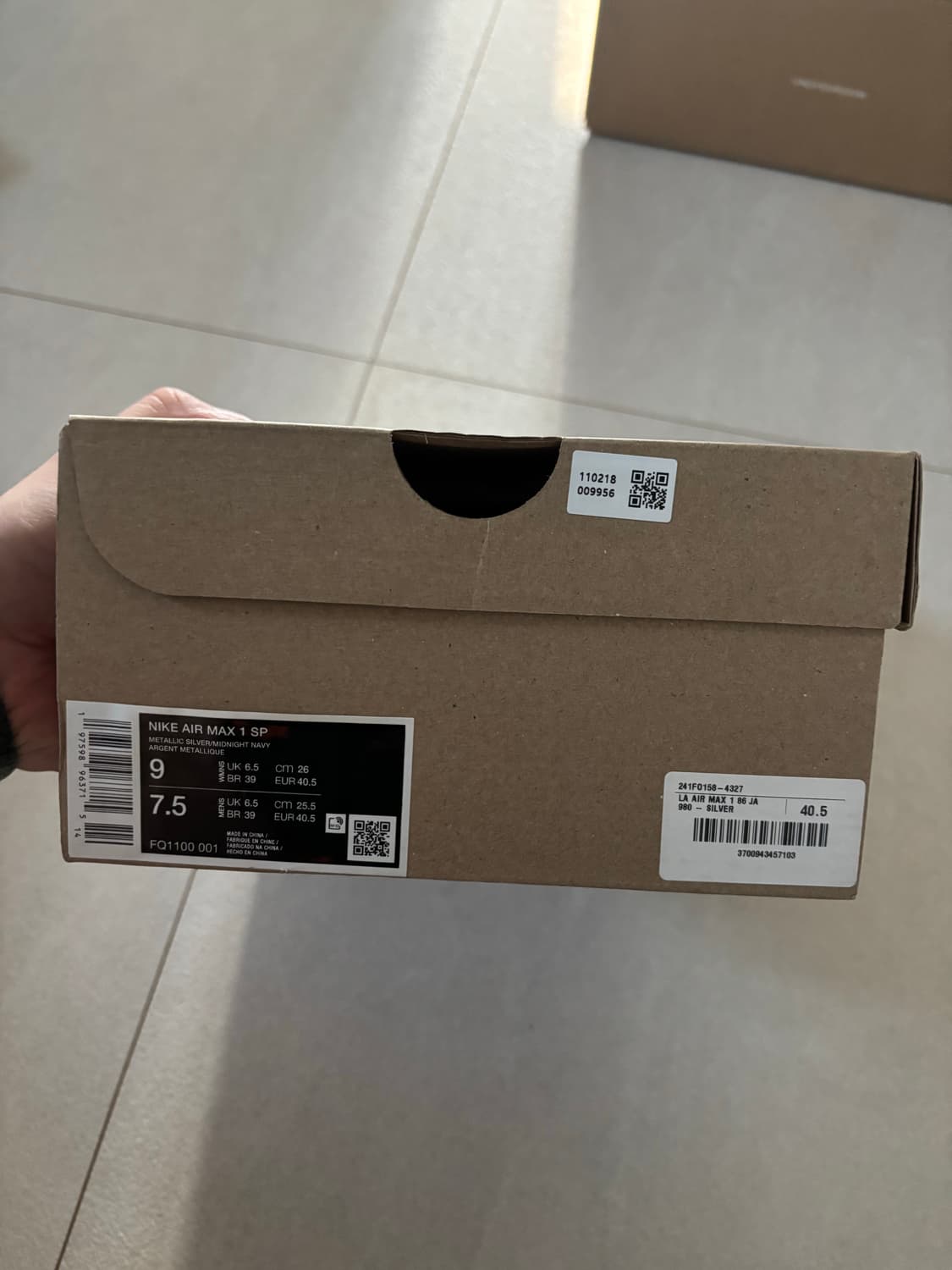 [260] 나이키 자크뮈스 에어맥스 실버 미드나잇 네이비 상품이미지5