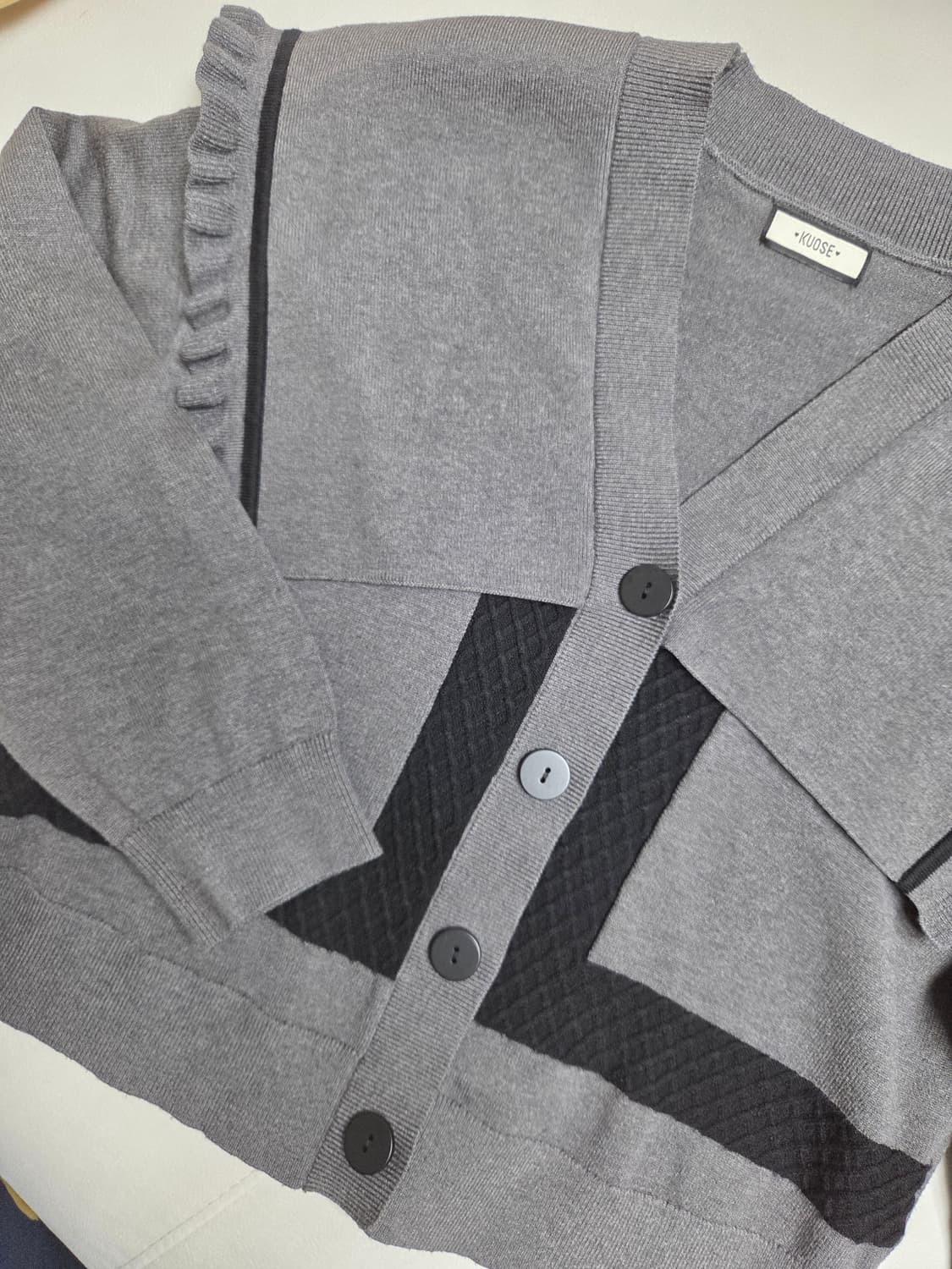 쿠오세 빅카라 니트 가디건 L 상품이미지4