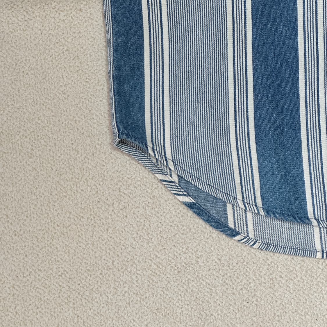 LAWMAN 스트라이프 데님 반팔 셔츠 상품이미지4