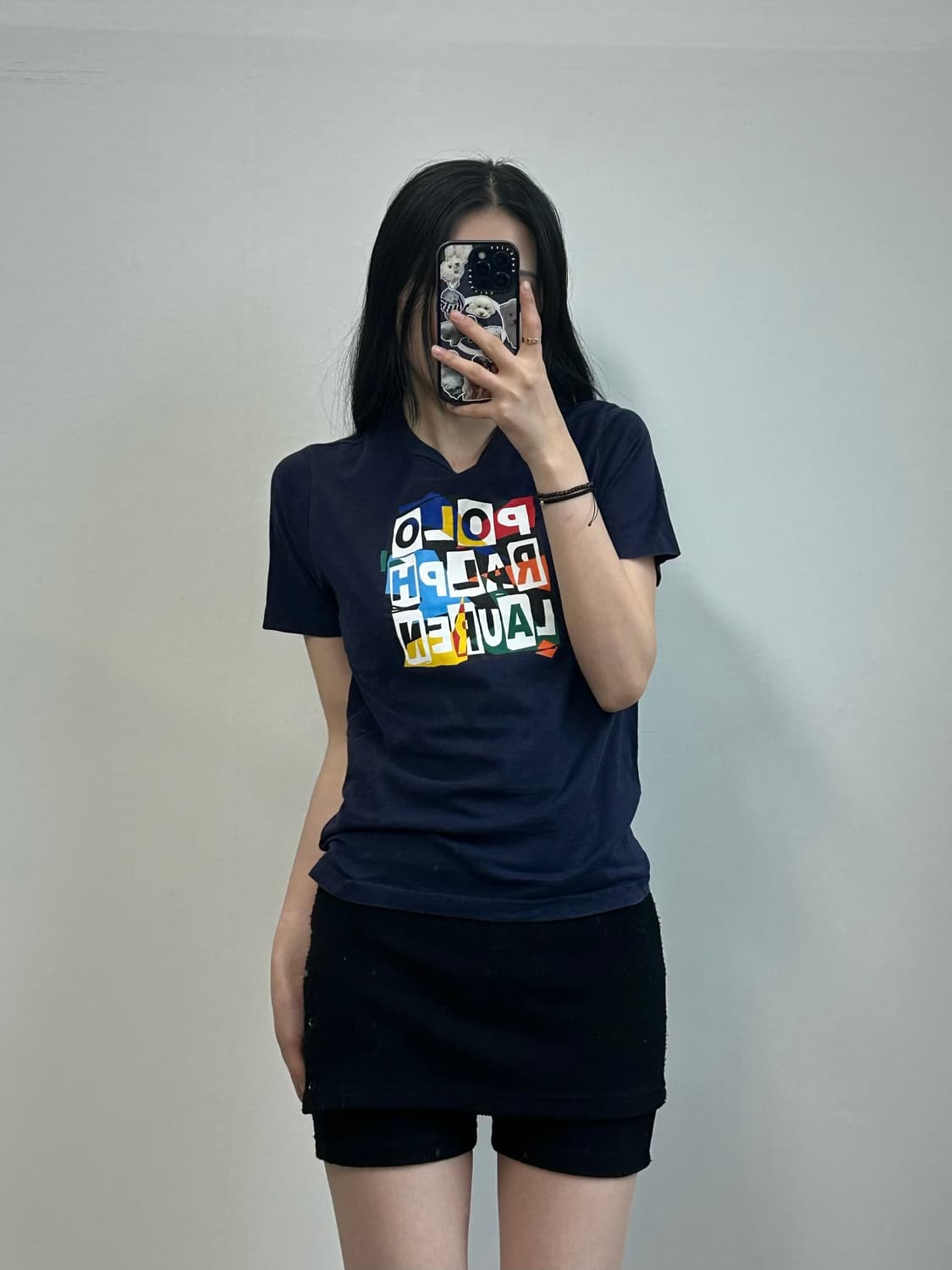 폴로 랄프로렌 박스로고 네이비 반팔 티셔츠 상품이미지1