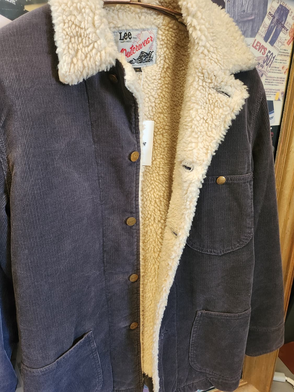 Lee Navy Corduroy Shearling Jacket 상품이미지5