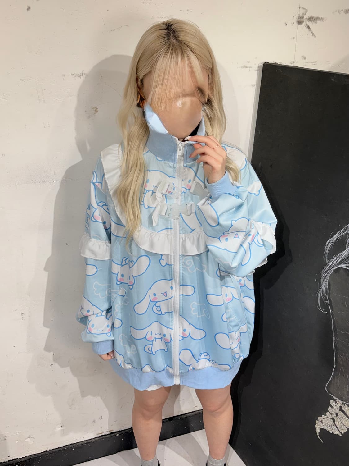 Acdcrag X 산리오 시나몬롤 천사계 지뢰계 갸루 집업 자켓 상품이미지3