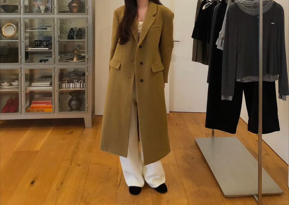 아뜰리에에디션 알파카 싱글코트 상품이미지3